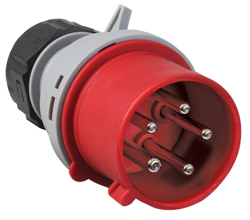 32A, 415V, Cable Mount CEE Plug, 3P+N+E, Red, IP44