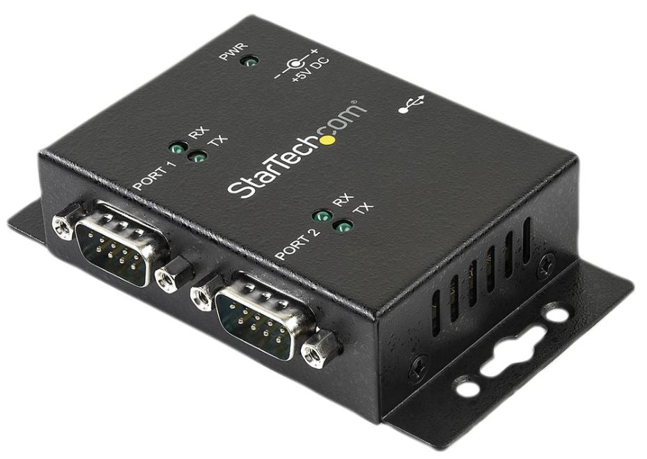 2 Port USB to DB9 RS232 Serial Adaptor Hub