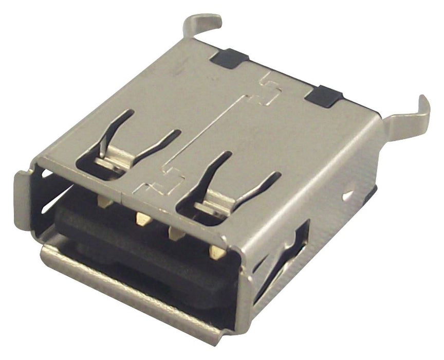USB Socket, Type A USB 2.0, PCB Mount, Vertical