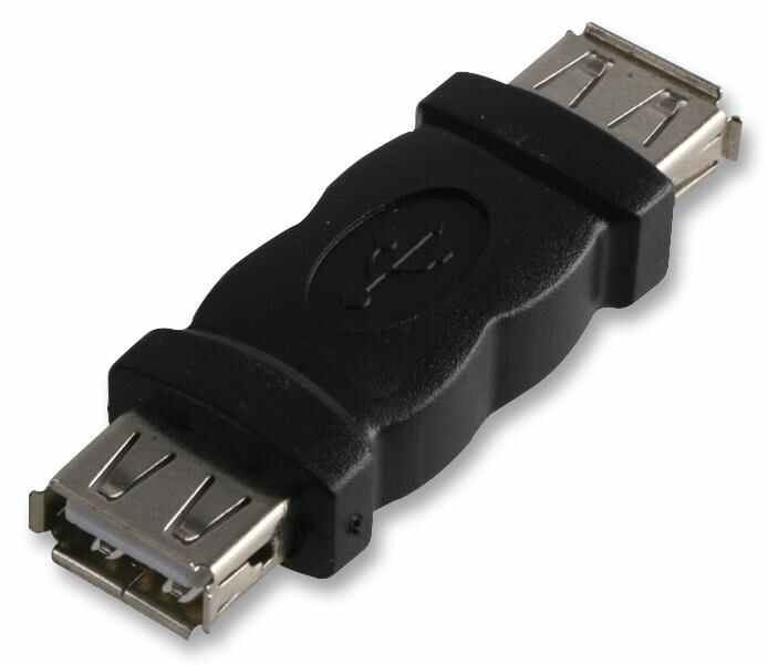 USB 2.0 A Socket to Socket Adaptor, Grey