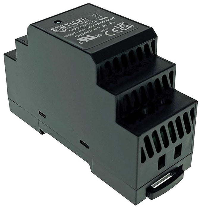 12V, 2A, 24W AC/DC DIN Rail Power Supply