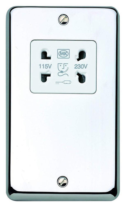 Chroma Plus Shaver Socket, Dual Voltage, Polished Chrome