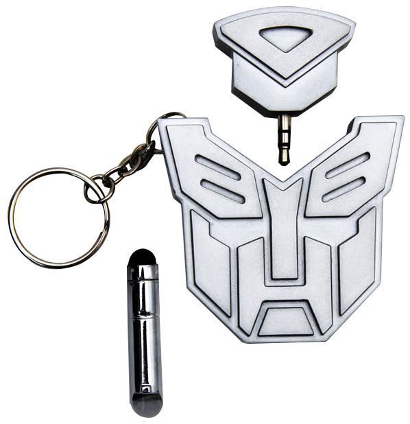 Transformers Autobot Key Ring With Headphone Splitter & Stylus