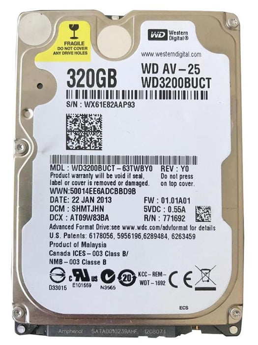 Recertified 2.5" Internal Hard Drive SATA 3Gb/s