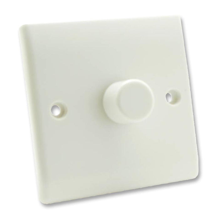 1 Gang 2 Way Push Dimmer Light Switch, 400W White