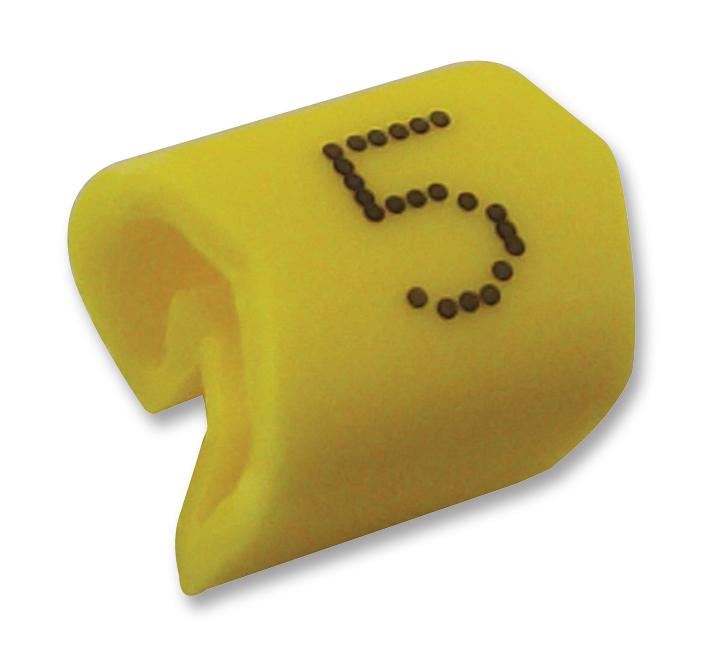 G-Type Cable Marker, 5, Black/Yellow, G4/10, Pack of 500