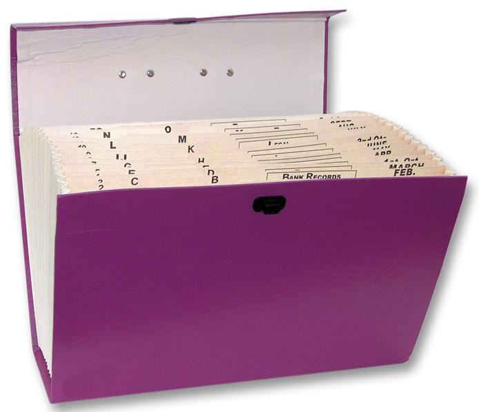 A4/ Foolscap 20 Pocket Expanding File - Purple