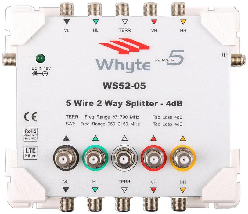 WS52-05 Series 5 5-Wire, 2-Way Splitter