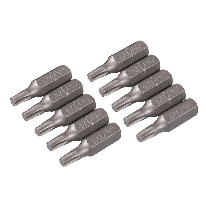 T20 Cr-V Screwdriver Bits 10pk - T20