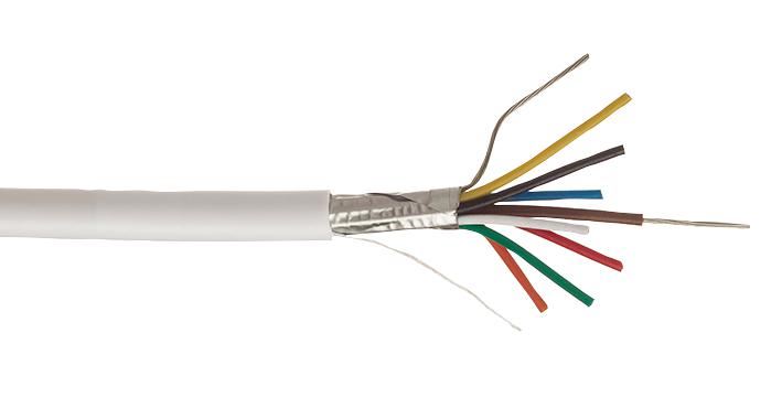 8 Core Screened Alarm Cable LSF White 4.30mm Dia. 100m Reel