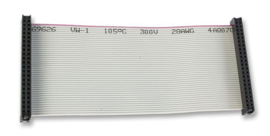 Lead, 2.54mm, Female to Female, Strain Relief, 300mm, 34 Way