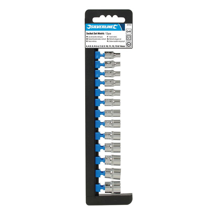 Socket Set 1/4" Drive Metric 6pt 13pce - 4 - 14mm