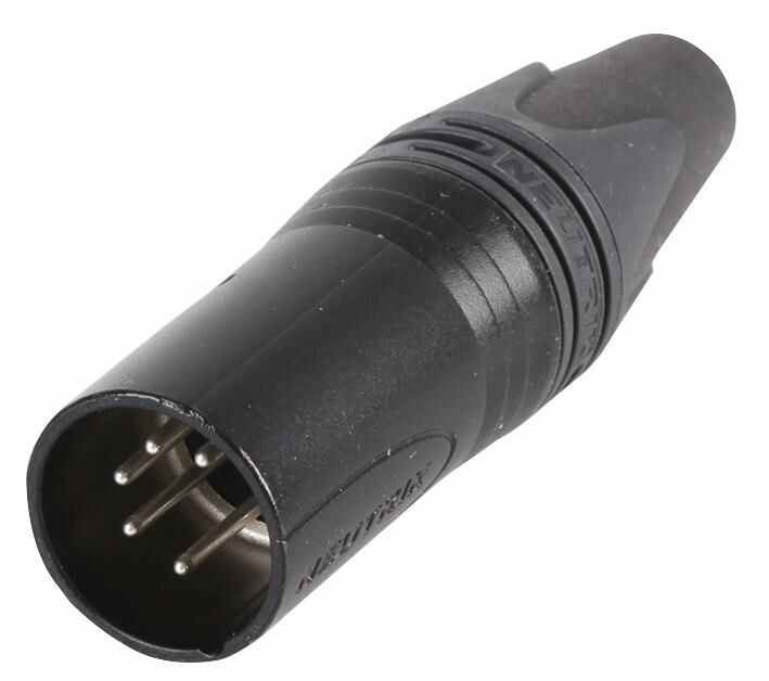 XLR Plug, Black, 5 Pole