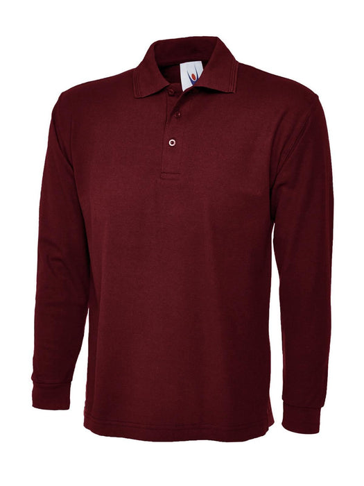 Unisex Longsleeve Poloshirt - 50% Polyester 50% Cotton