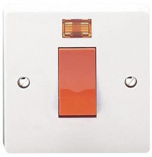 1 Gang 45A DP Cooker Switch White