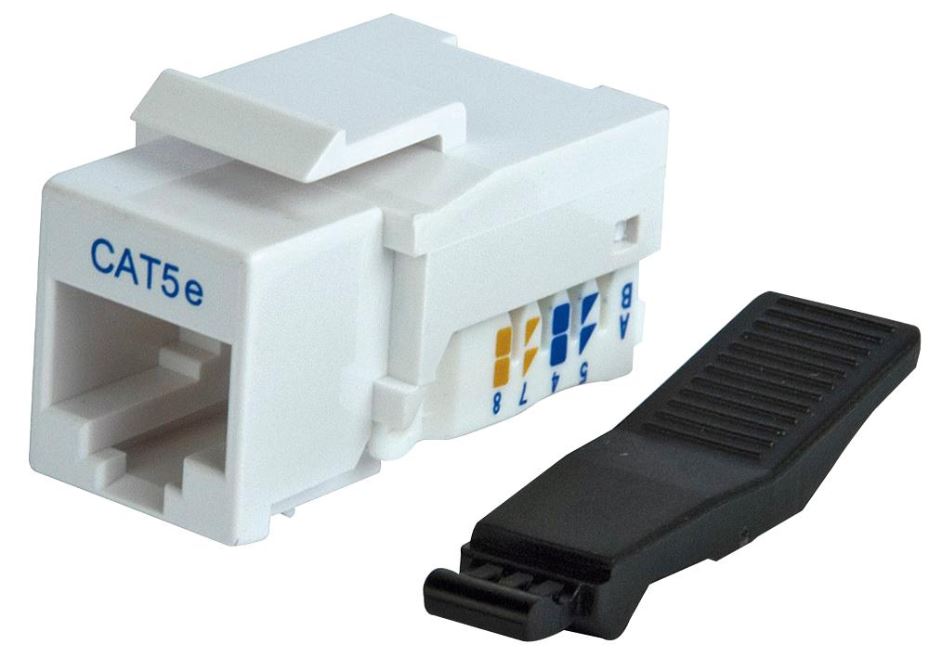 RJ45 Cat5e Keystone Jack - Standard Fit 90°