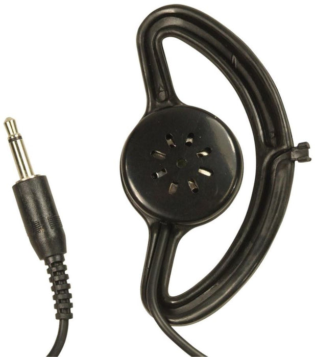 Mono Earpiece with Clip, Black