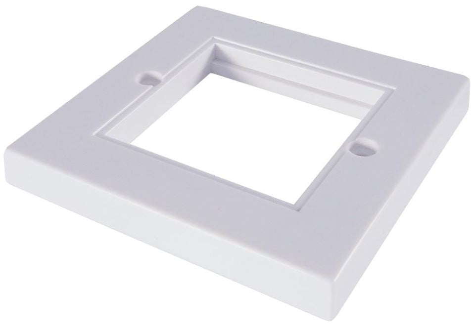 1-Gang Front Plate with Double Module Aperture White