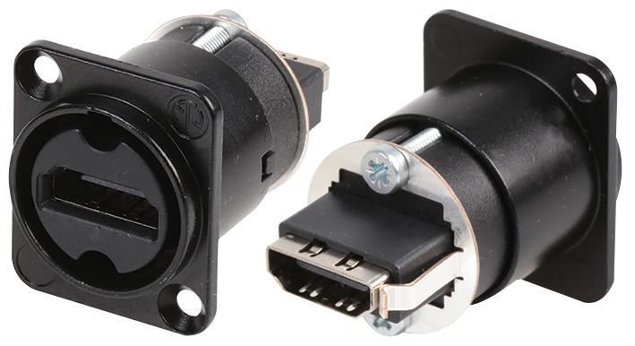 HDMI Socket, D Type Housing, Black