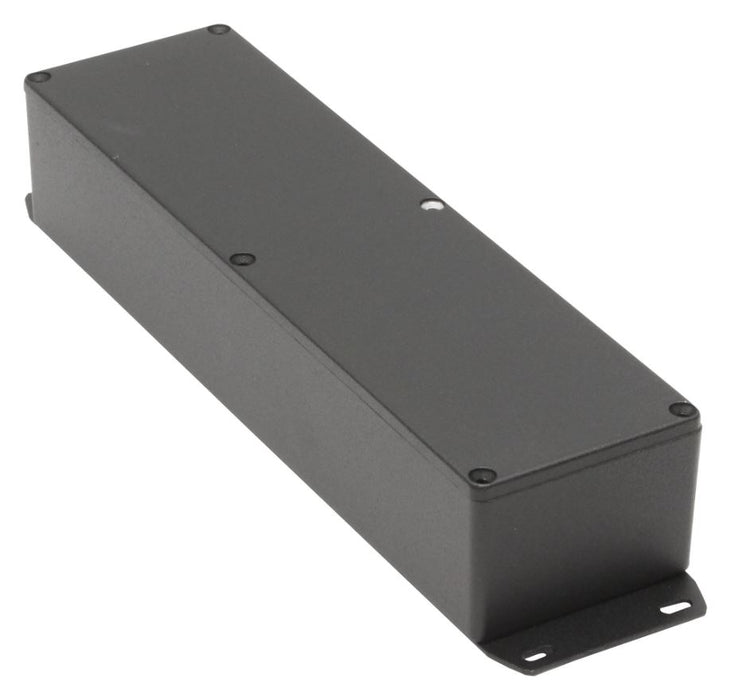 IP54 Black Die Cast Aluminium Instrument Enclosure with Flanged Base - 254x70x49.5mm