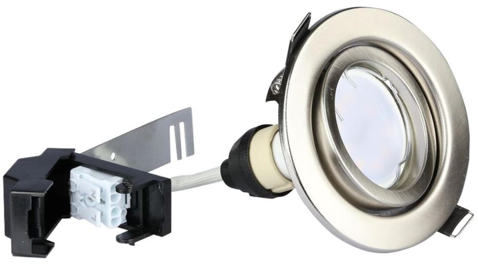 5W LED Downlight, GU10, 3000K, Satin, 3 Pack