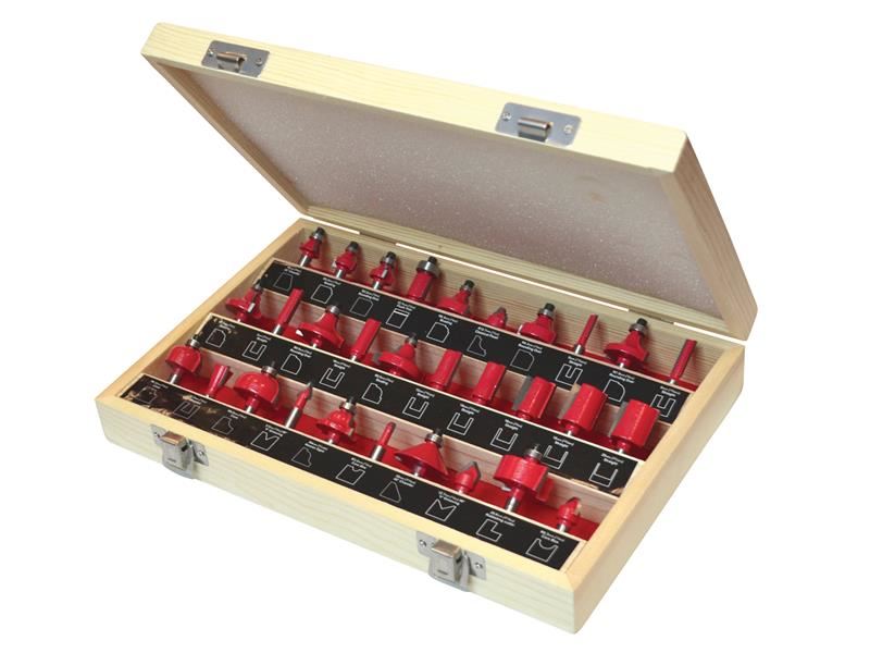 1/4in TCT Router Bit Set, 30 Piece