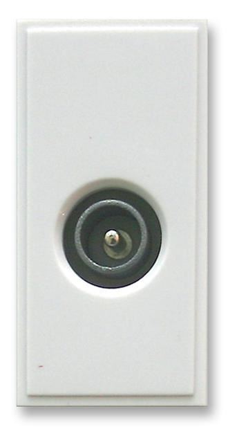 Single Male IEC Euro Module, White