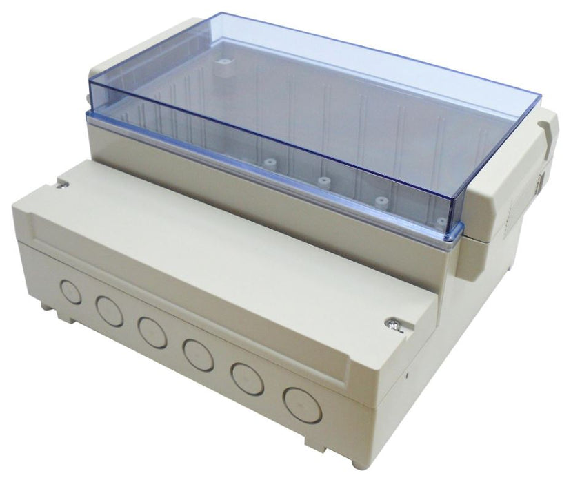 IP65 ABS Dual Compartment Enclosure with Hinged Cover