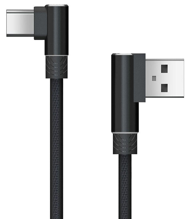 Right Angle USB-A Male to USB-C Male USB 2.0 Lead, 1m