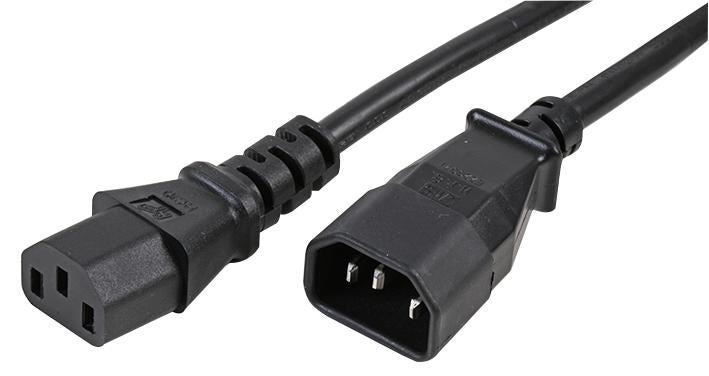 IEC C14 Plug to IEC C13 Socket Extension Lead