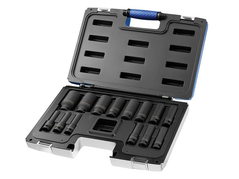 1/2in Drive Deep Impact Socket Set, 14 Piece