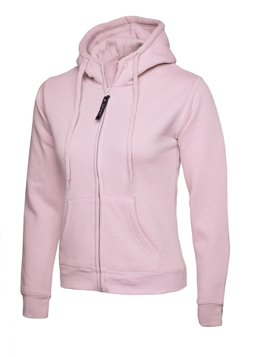 Women's/Ladies Ladies Classic Full Zip Hooded Sweatshirt/Jumper - 50% Polyester 50% Cotton