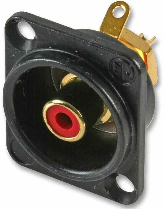 Phono D Socket, Black, Red