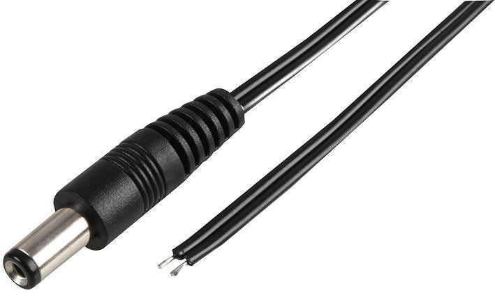 2.1mm DC Plug to Bare Ends Power Lead