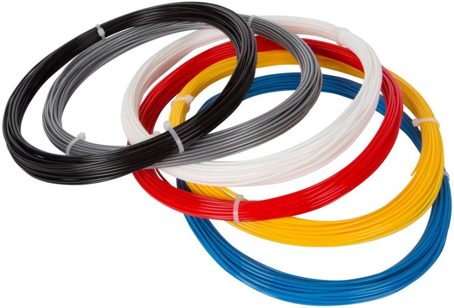 1.75mm ABS Filament Six Pack, 3m Assorted Colours