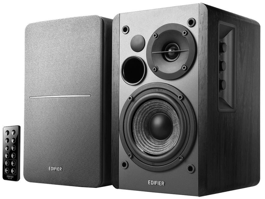 R1280DB Studio Bookshelf Multimedia Speaker System with Bluetooth, Black