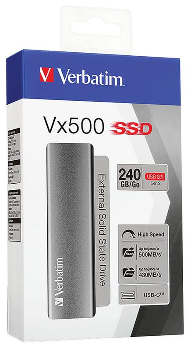 Vx500 USB 3.1 Gen 2 External SSD Solid State Drive, 240GB