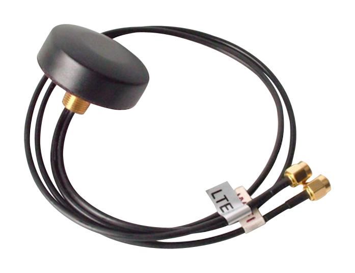 Combined LTE/WiFi Antenna with 0.5m Leads & 1x SMA Plug & 1x SMA RP Plug Connectors