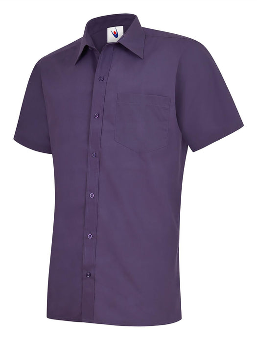 Men's Mens Poplin Half Sleeve Shirt - 65% Polyester 35% Cotton Poplin