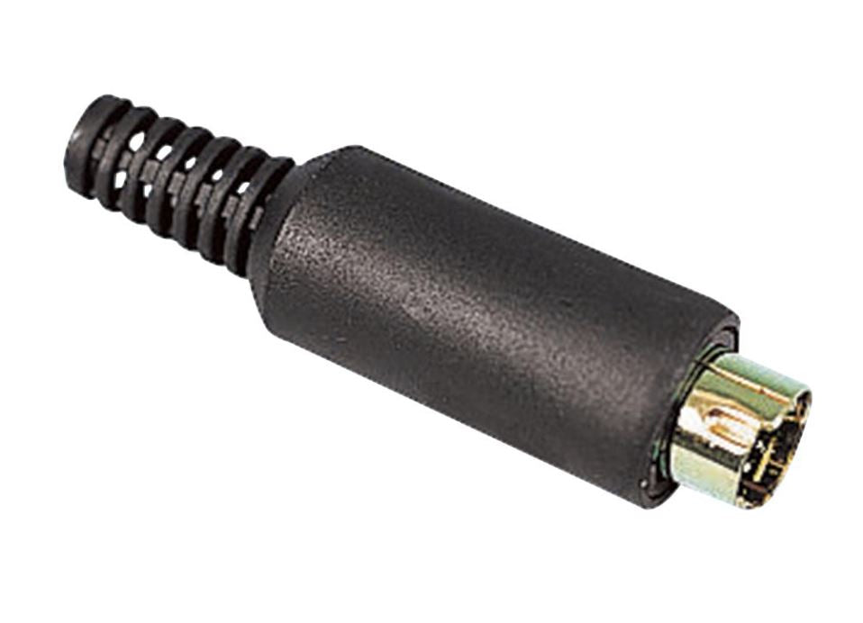 4 Pin Mini DIN Plug with Gold Plated Contacts