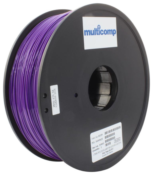 1.75mm Purple PETG Filament for 3D Printer, 1kg