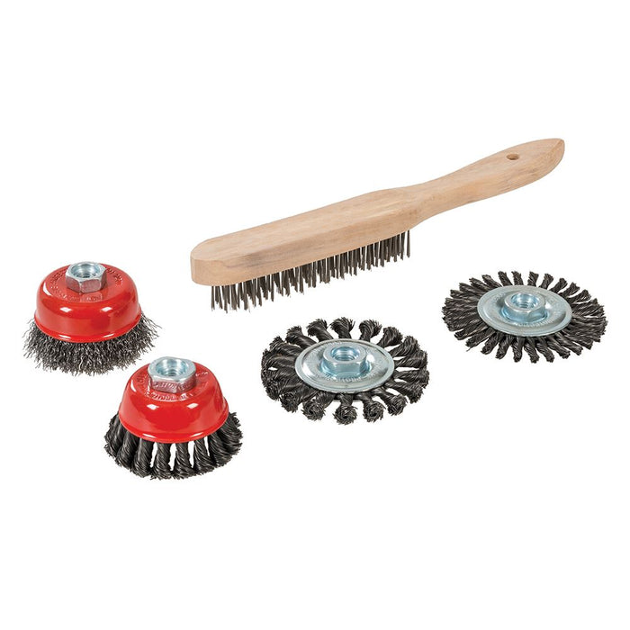 Wire Brush, Cup & Twist-Knot Wheel Set 5pce - 5pce