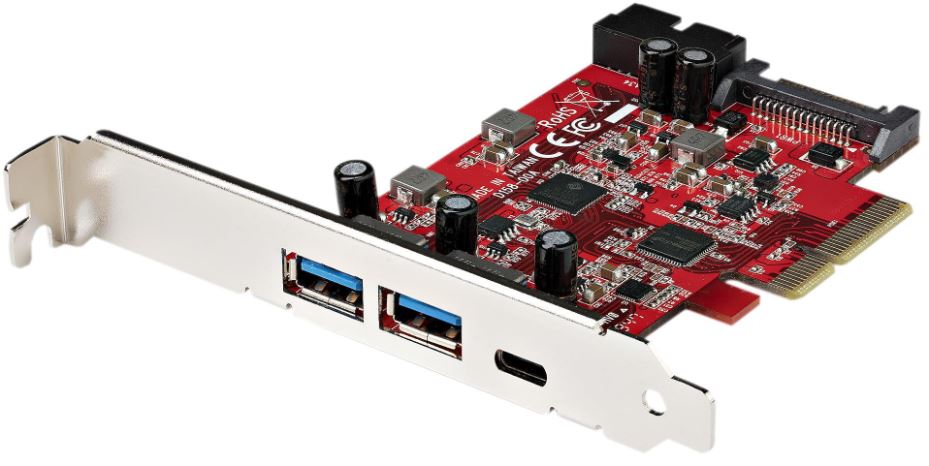 5 Port Combo PCI-Ex Card, 2x USB-A 1x USB-C 10Gb/s 2x USB IDC 5Gb/s