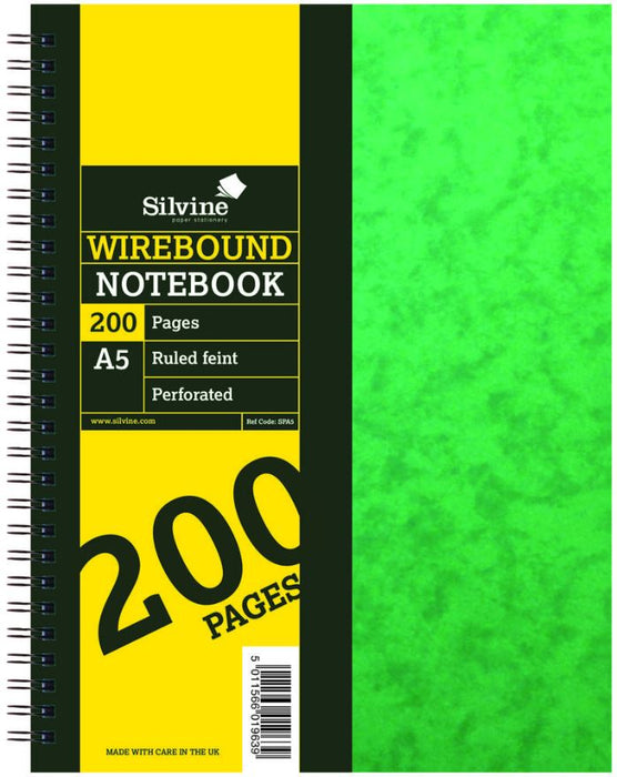 A5 Hardcover Spiral Bound Lined Notebook - 200 Pages