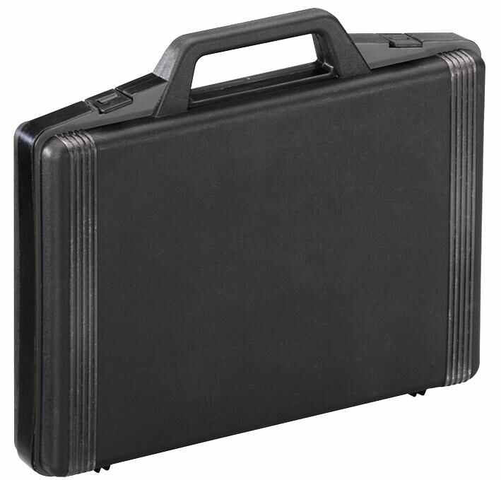 HiLo Black Polypropylene Briefcase Storage Case with Foam Insert