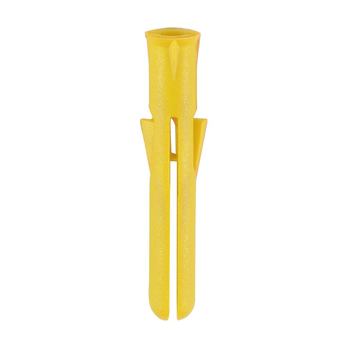 Premium Plastic Plugs - Yellow (Size 25mm - 1000 Pieces)