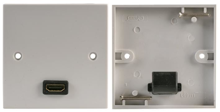 PRO SIGNAL - 1-Gang AV Wallplate with 1x 90° HDMI Female Connectors