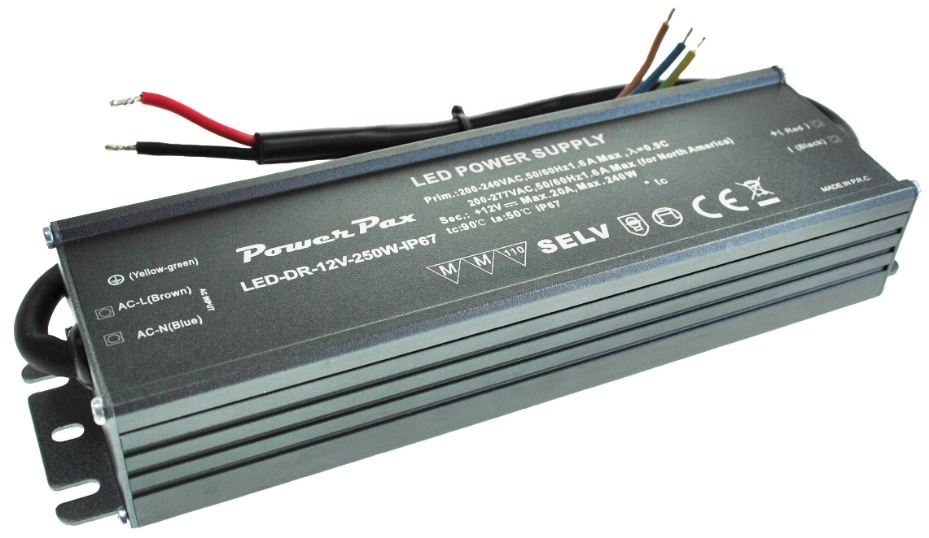12V, 20A, 240W, Constant Voltage LED Driver, IP67
