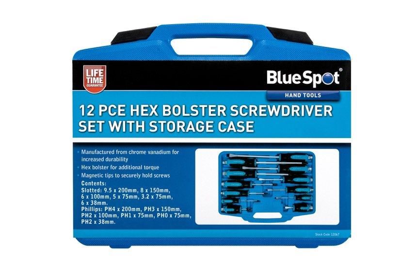 12PCE Hex Bolster Screwdriver Set