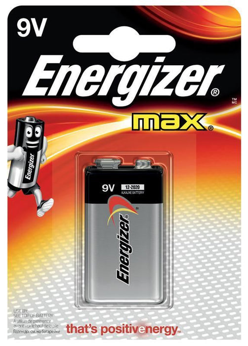 Max Alkaline 9V PP3 Battery Single Pack